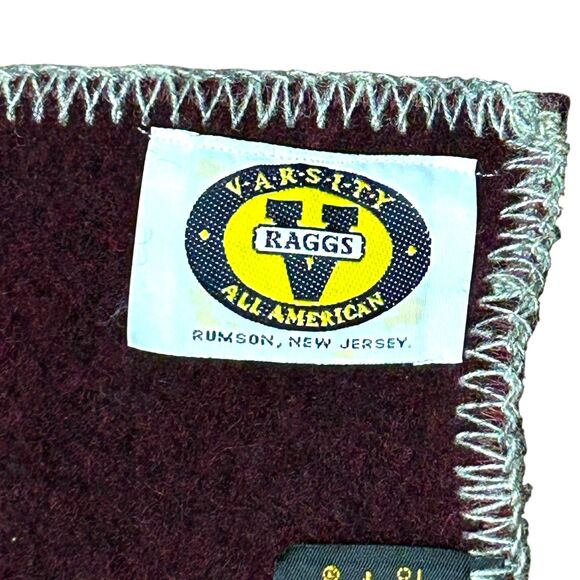 Vintage Pearce Woolrich Wool Blanket Stadium Camp Throw Varsity Maroon Carolina - Picture 5 of 13